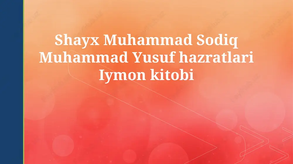 iymon kitobi — PPTX