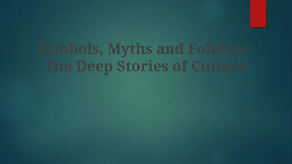 symbols, myths, and folklore — PPTX