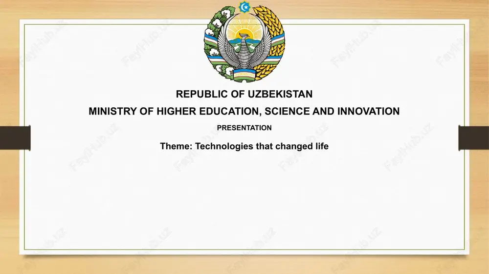 technologies that changed life — PPTX
