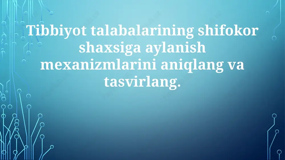 tibbiyot ta'limi — PPTX