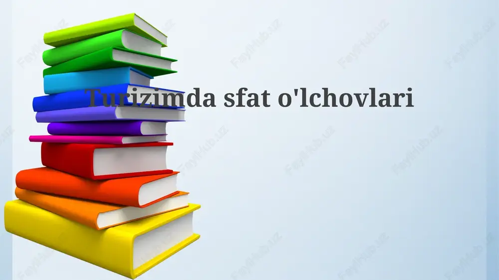 turizimdasfato'lchovlari — PPTX