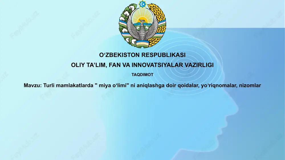 qonunchilik tarixi va klinik mezonlar — PPTX