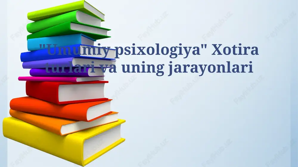 umumiy psixologiya — PPTX