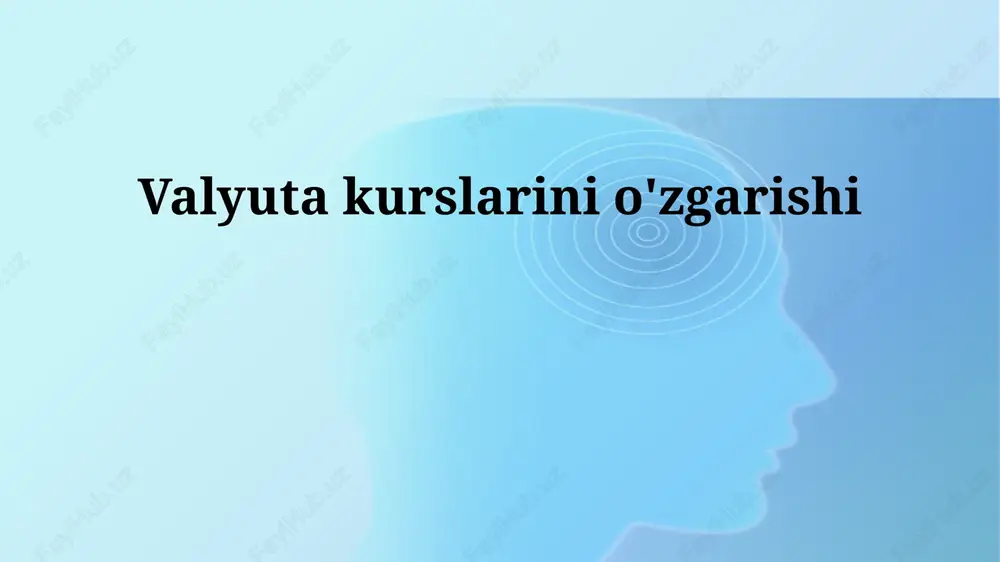 valyuta kurslari — PPTX