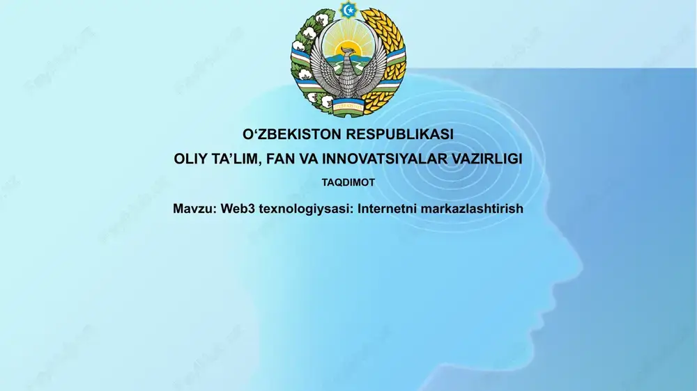 web3texnologiysasi:internetnimarkazlashtirish — PPTX
