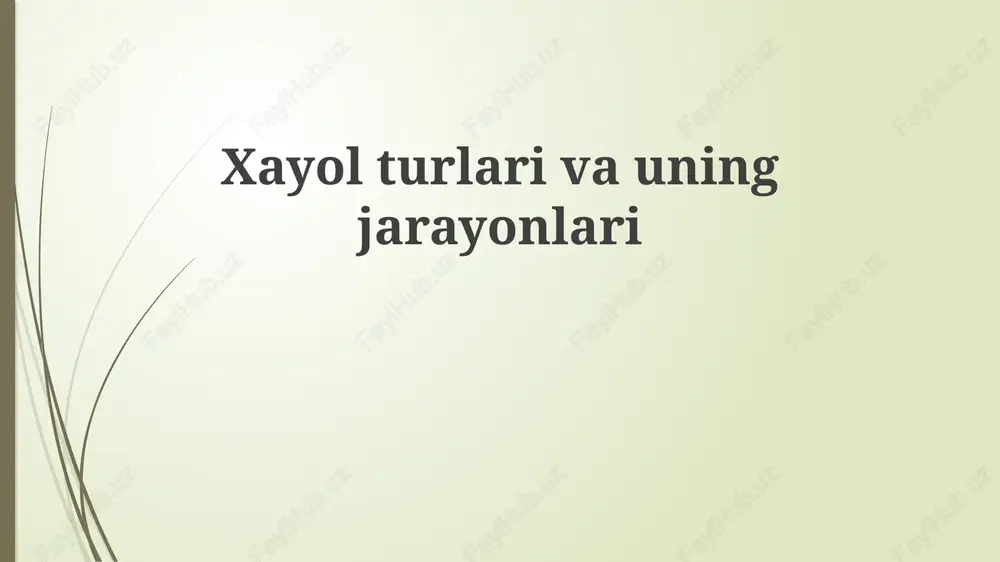 xayolturlar va uning jarayonlari — PPTX