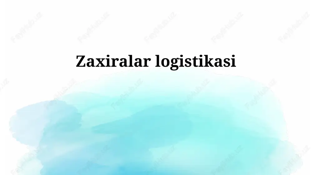 ta'minot zanjiri — PPTX