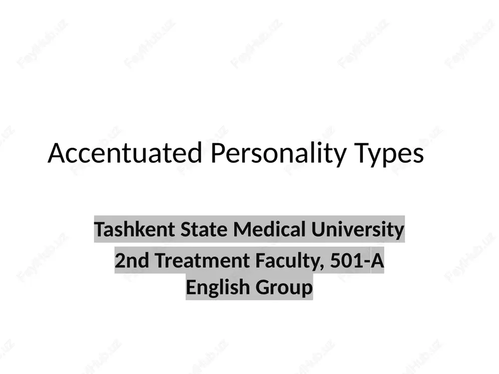 accentuated personality types — PPTX