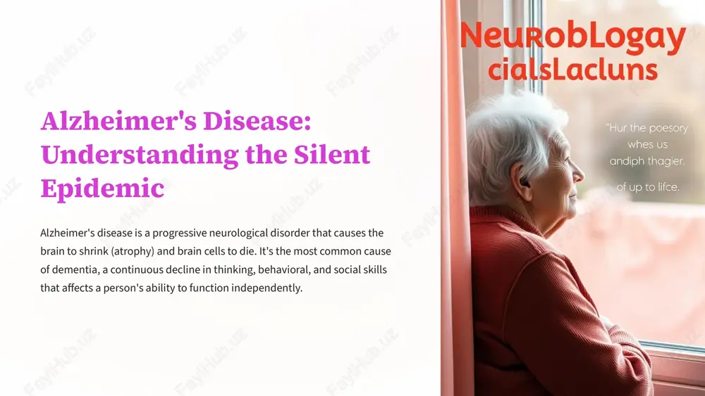 alzheimer's disease: understanding the silent epidemic — PPTX