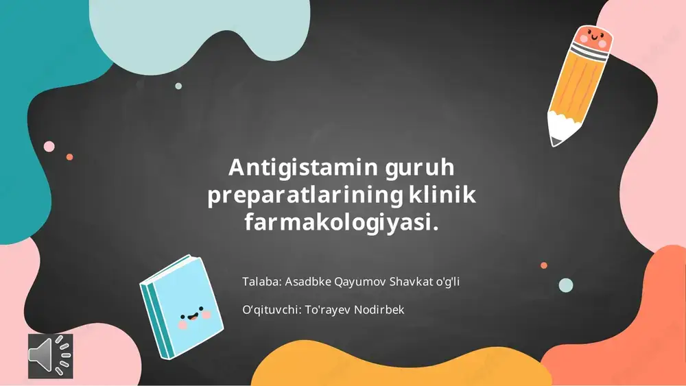 antigistamin preparatlar — PPTX