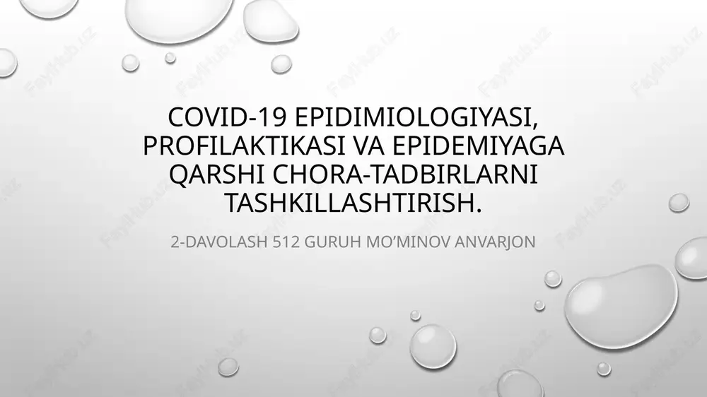 covid-19epidemiologiyasi — PPTX