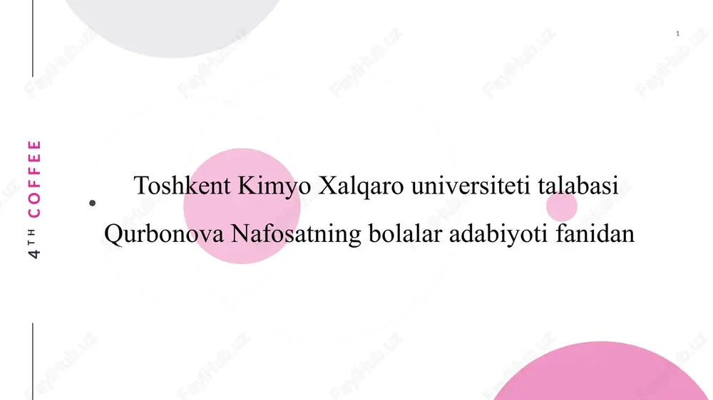 nafosatning bolalari adabiyoti — PPTX
