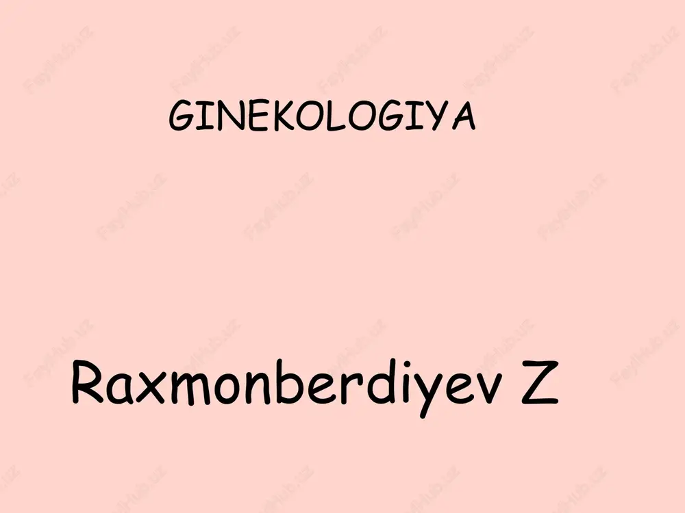 ginekologiya — PPTX