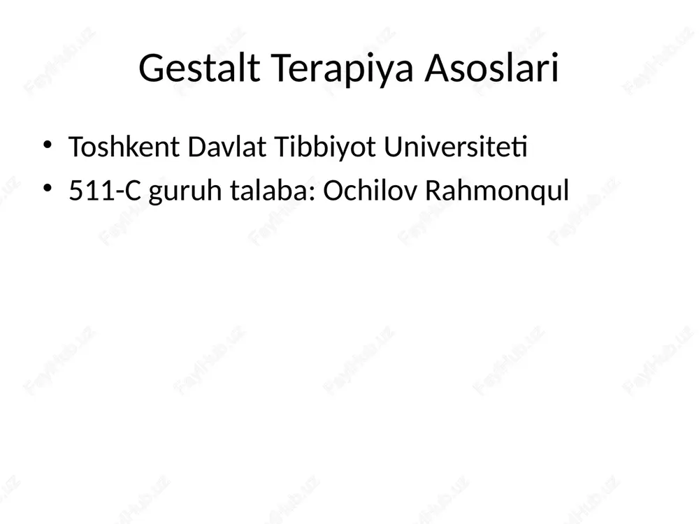 gestalt terapiya asoslari — PPTX