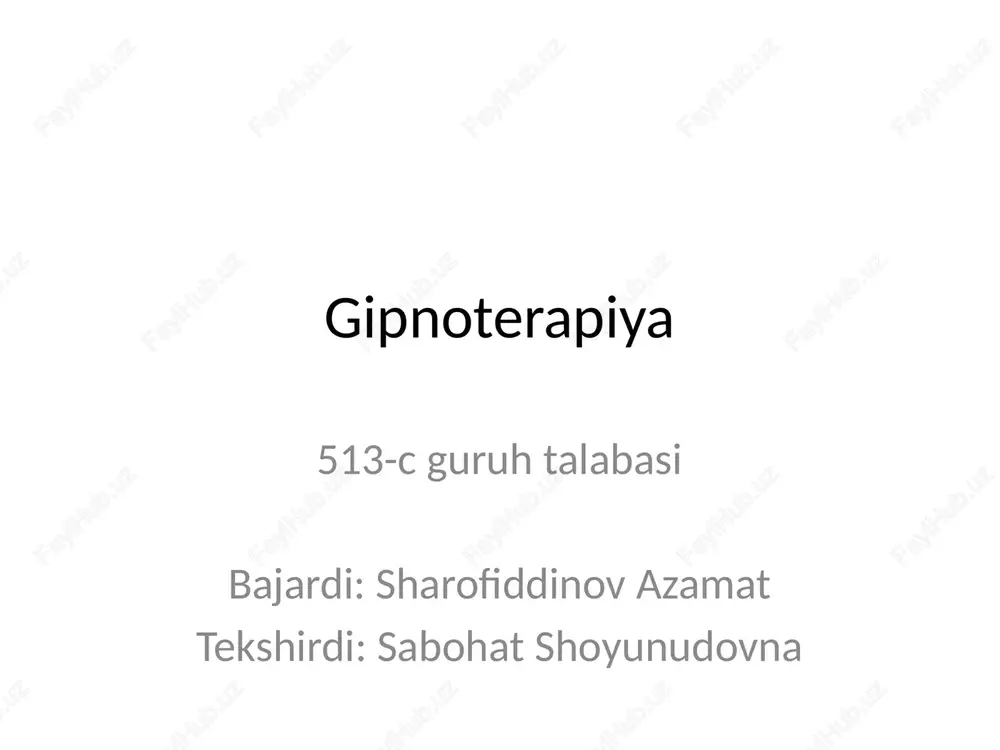 gipnoterapiya — PPTX