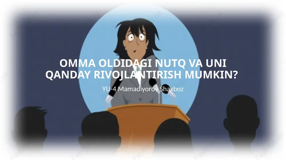 omma oldidagi nutq va uni qanday rivojlantirish mumkin? — PPTX