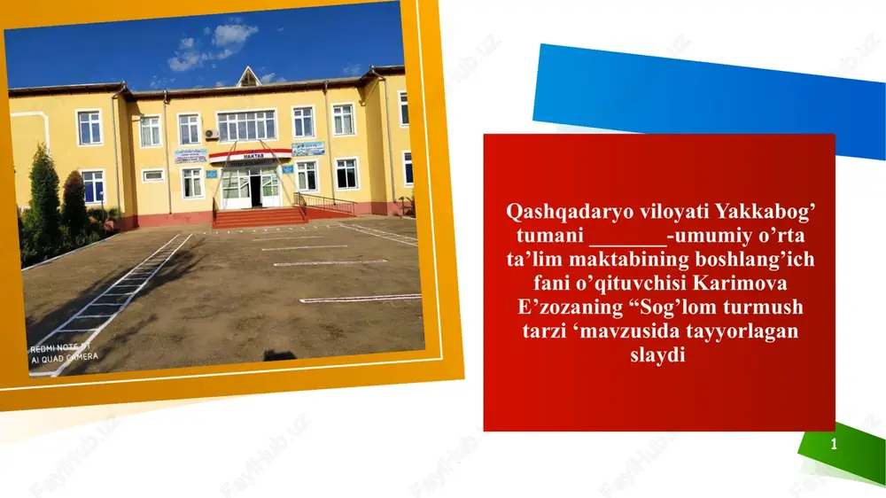 sog’lom tur mushtarzi — PPTX