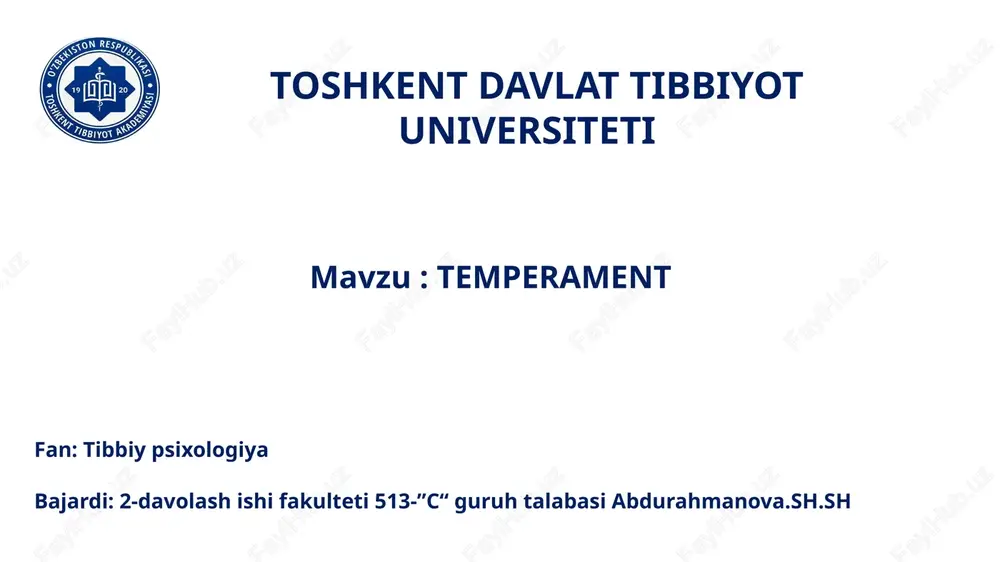 temperament — PPTX