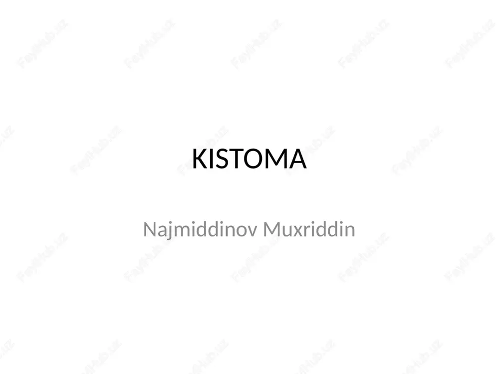 kistoma — PPTX