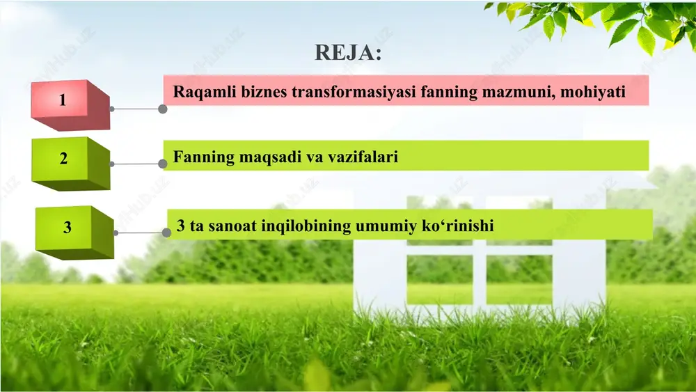 raqamli biznes transformasiyasi — PPTX