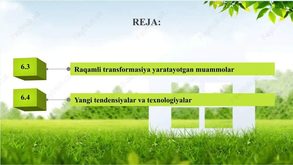 raqamli transformatsiya yaratayotgan muammolar — PPTX