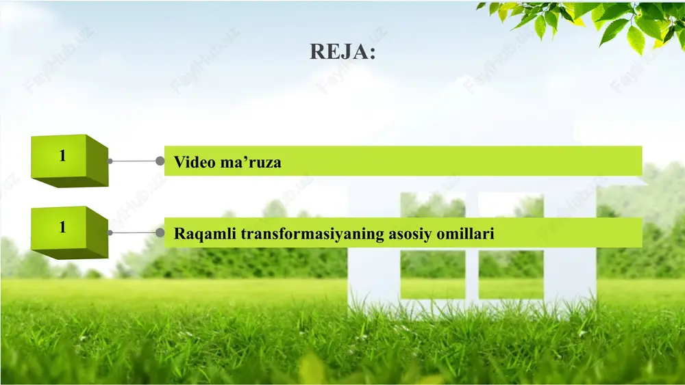 raqamli transformatsiya — PPTX