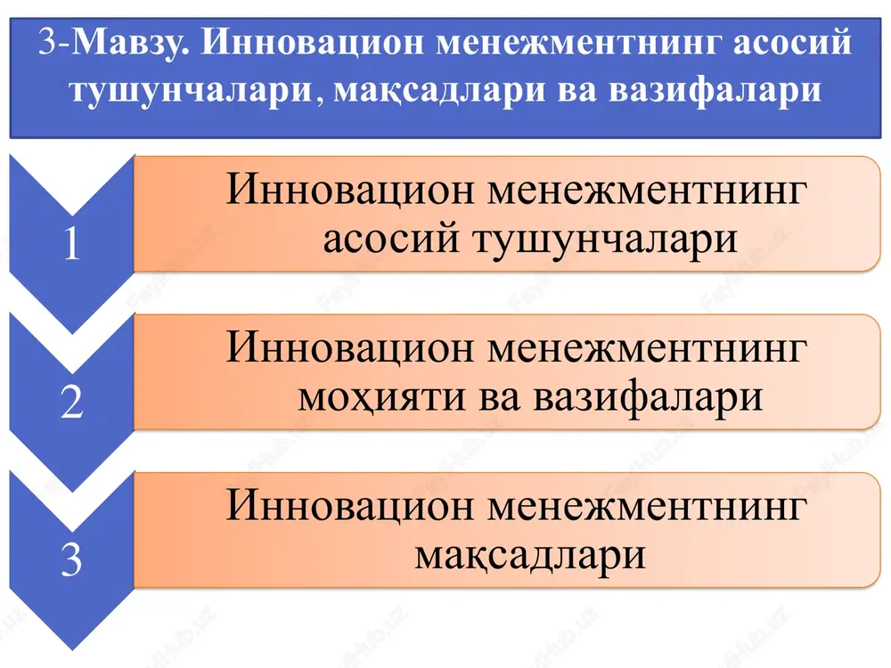 innovatsion menejmentning asosiy tushunchalari — PDF