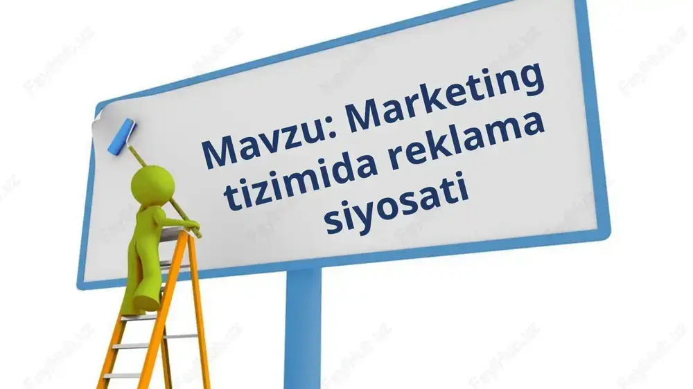 marketing tizimida reklama siyosati — PPT