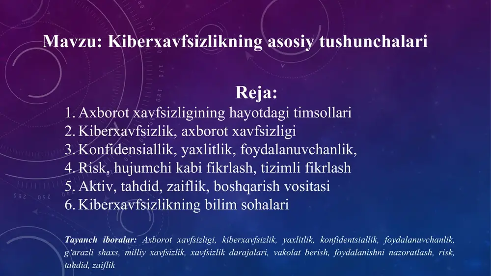 kiberxavfsizlik ta'limi — DOCX