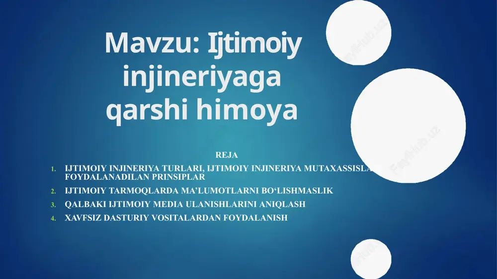 ijtimoiyinjineriyagaqarshihimoya — PPTX