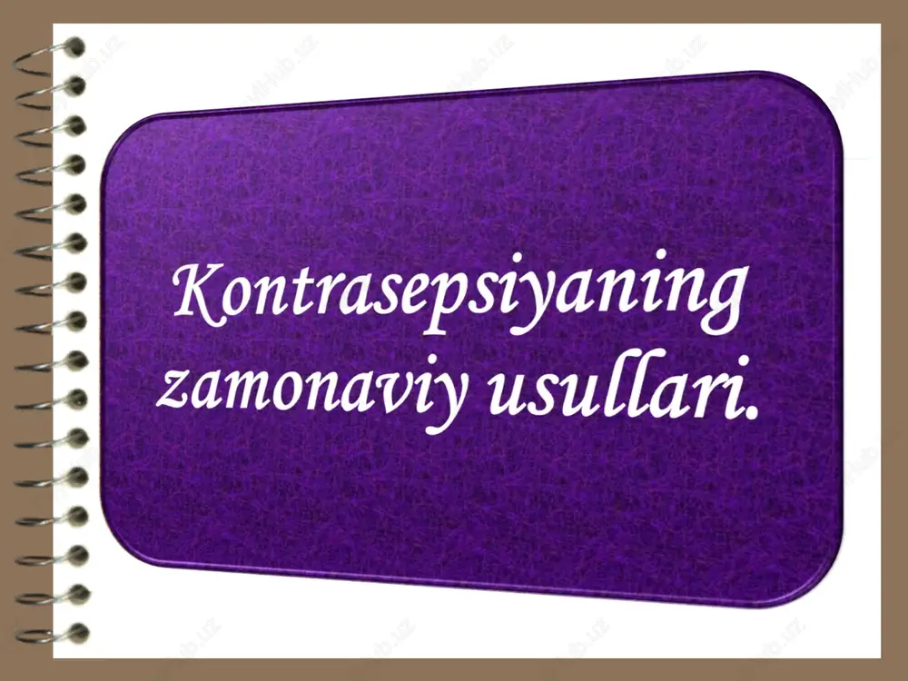 kontrasepsiya — PPTX