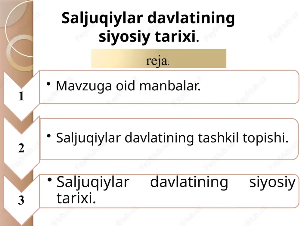 saljuqiylardavlatining siyosiy tarixi — PPTX
