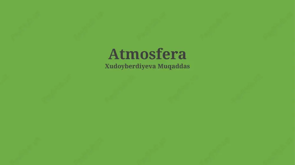 atmosfera — PPTX