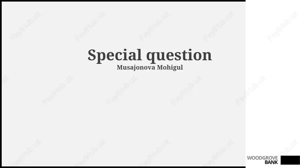 special question — PPTX