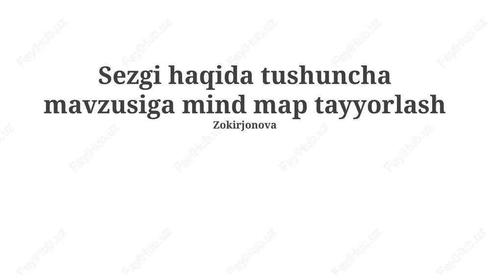 sezgi haqida tushuncha — PPTX