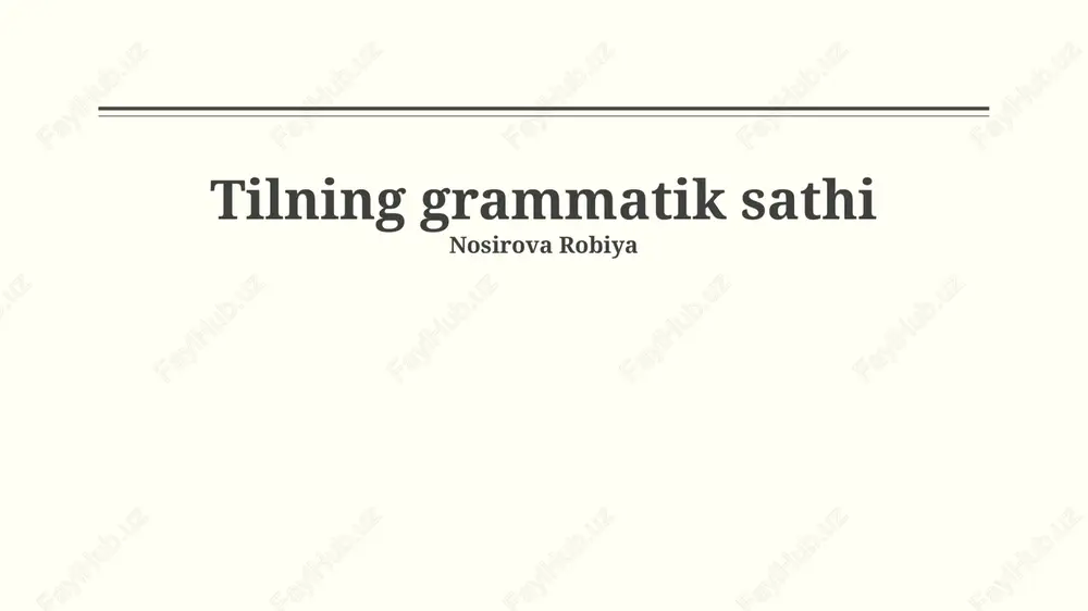 grammatikani osonlashtirish — PPTX