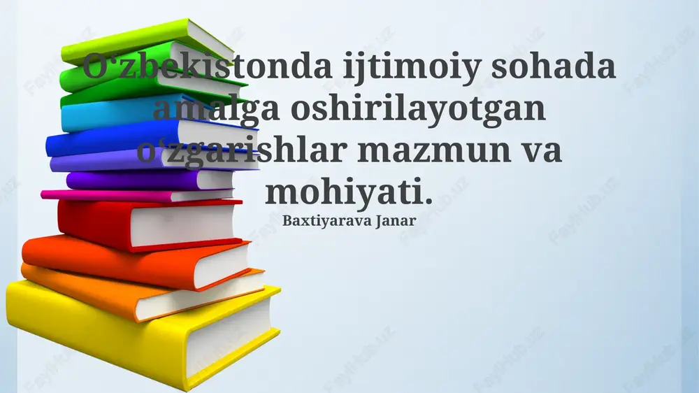ijtimoiy islohotlarning mohiyati — PPTX