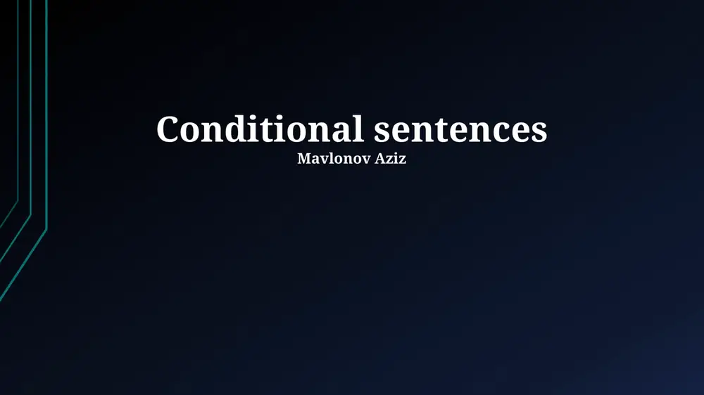 conditional sentences — PPTX
