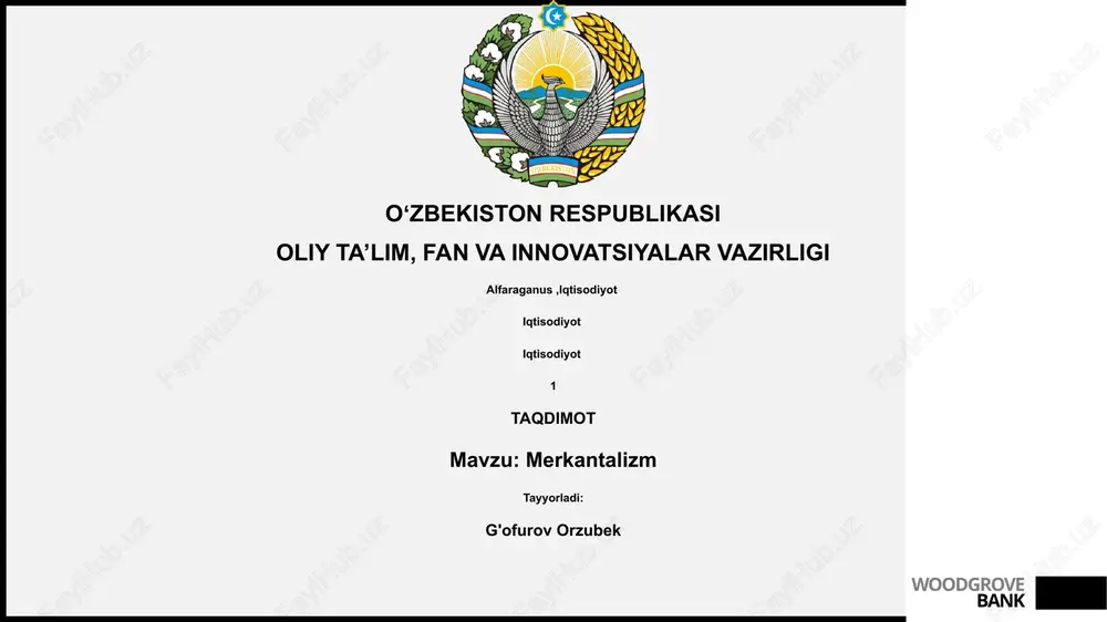 merkantalizm — PPTX