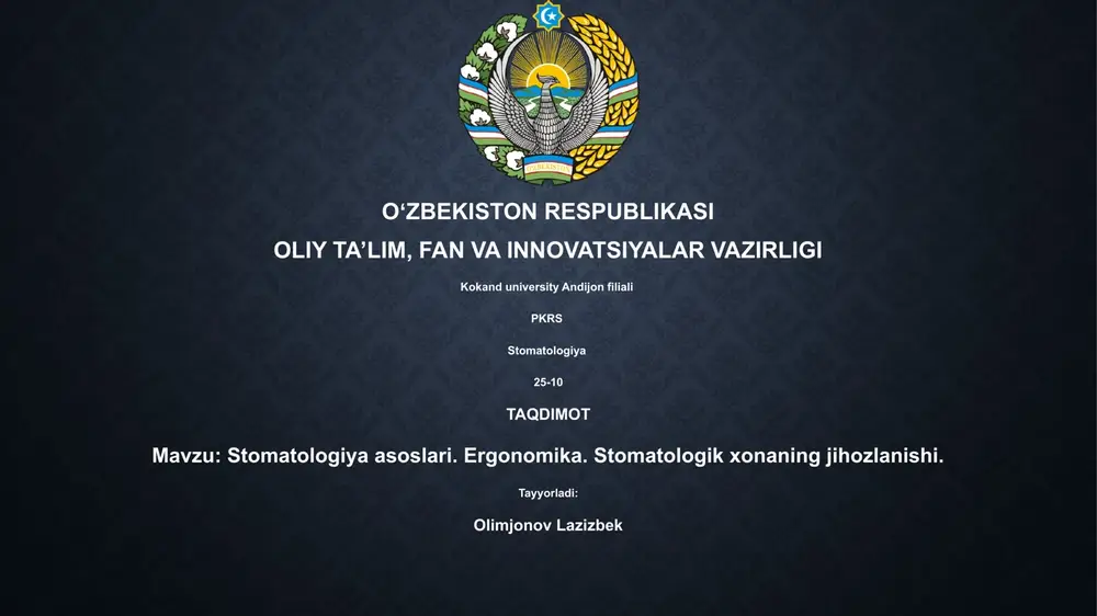 stomatologiya asoslari — PPTX