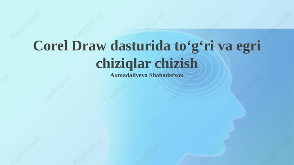 corel draw dasturida toʻgʻri va egri chiziqlar chizish — PPTX