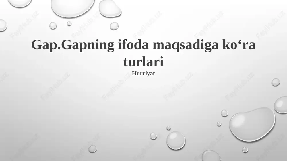 gaplar turlari — PPTX
