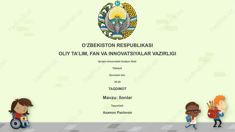 ilonlar — PPTX