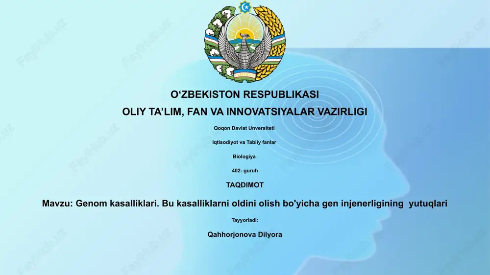 genom kasalliklari — PPTX