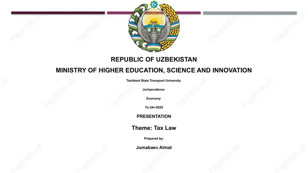 fundamentals of tax law — PPTX