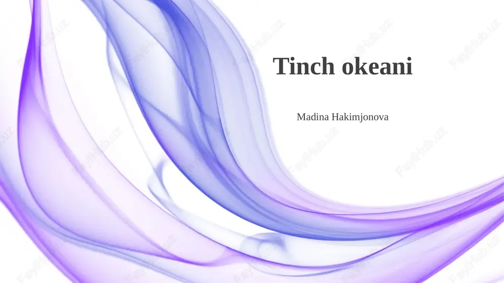 tinch okeani — PPTX