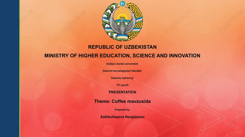 coffee mavzusida — PPTX