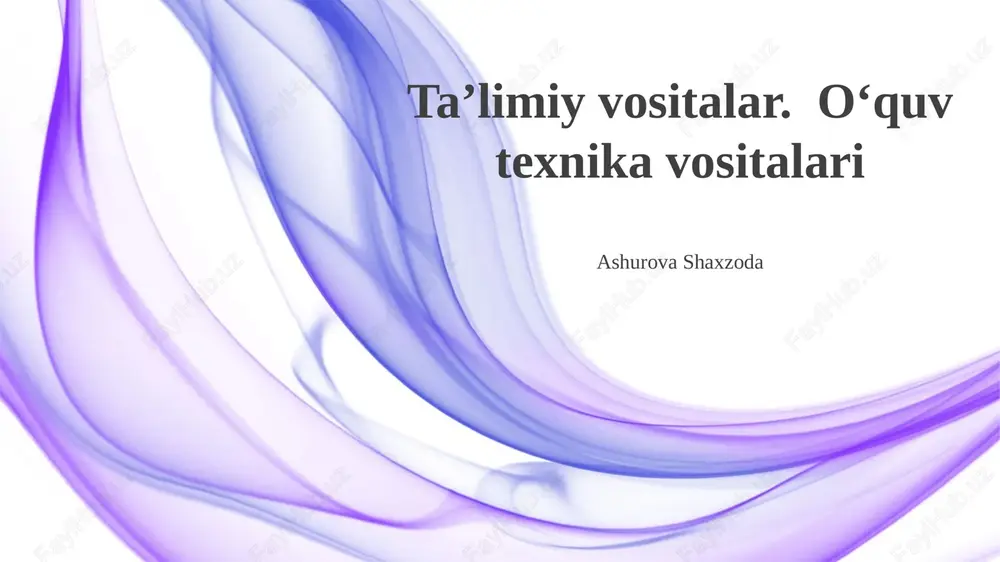 ta'lim vositalari — PPTX