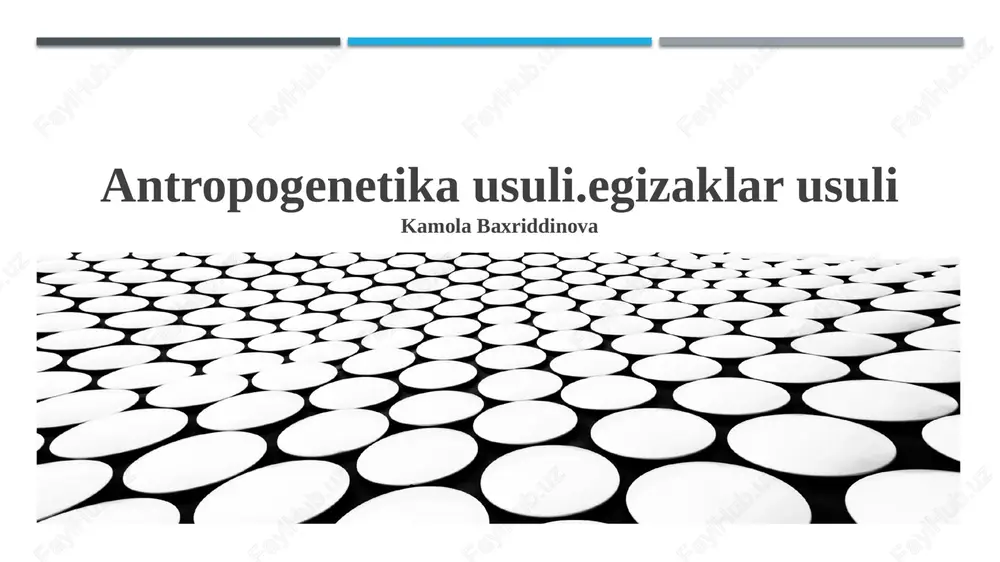 antropogenetika usuli.egizaklar usuli — PPTX