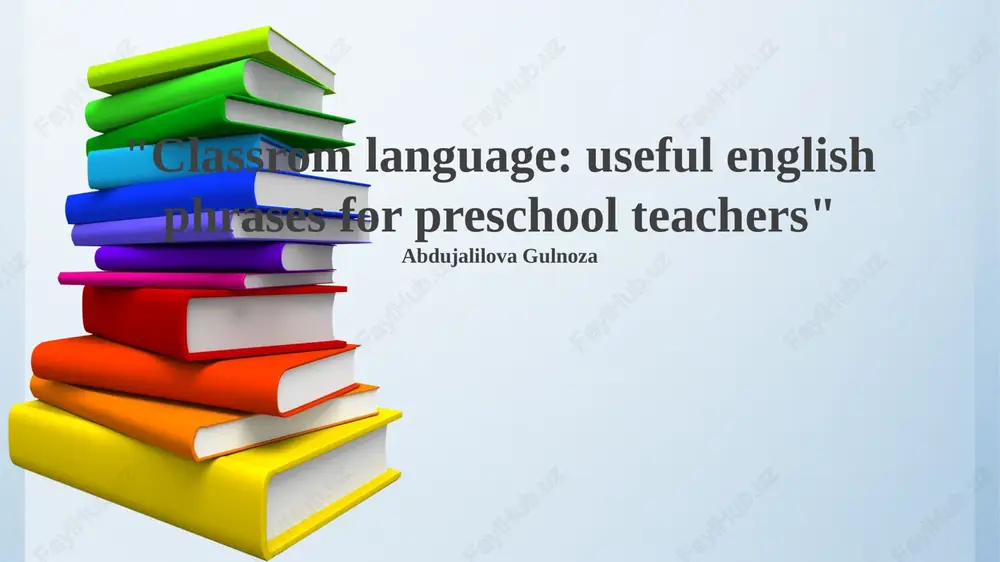 useful english phrases for preschool teachers — PPTX